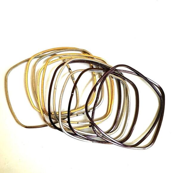 12 tri color bangle bracelet set - Picture 3 of 6